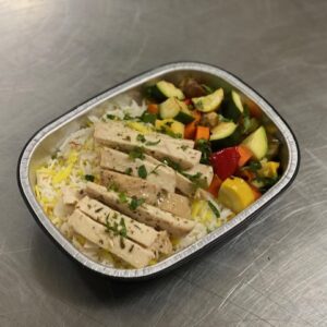 Retail Lemon Chicken w/Rice & Veg Meal Item #90-304
