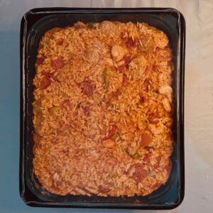 Bulk Jambalaya Rice w Shrimp & Sausage 2 x 9lb avg Trays Items #402-01